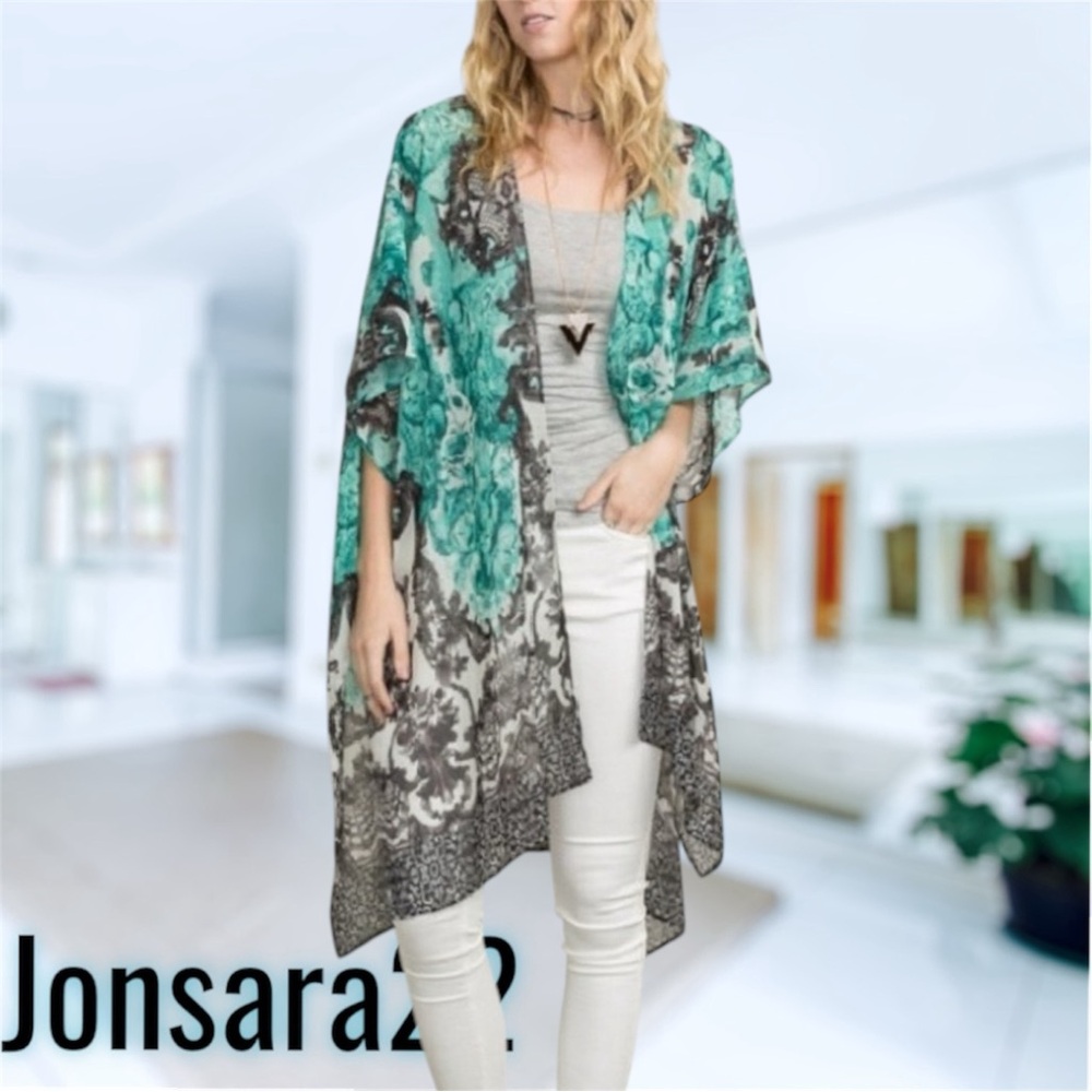 ONLY ONE LEFT! Mystree Sheer Kimono - OS